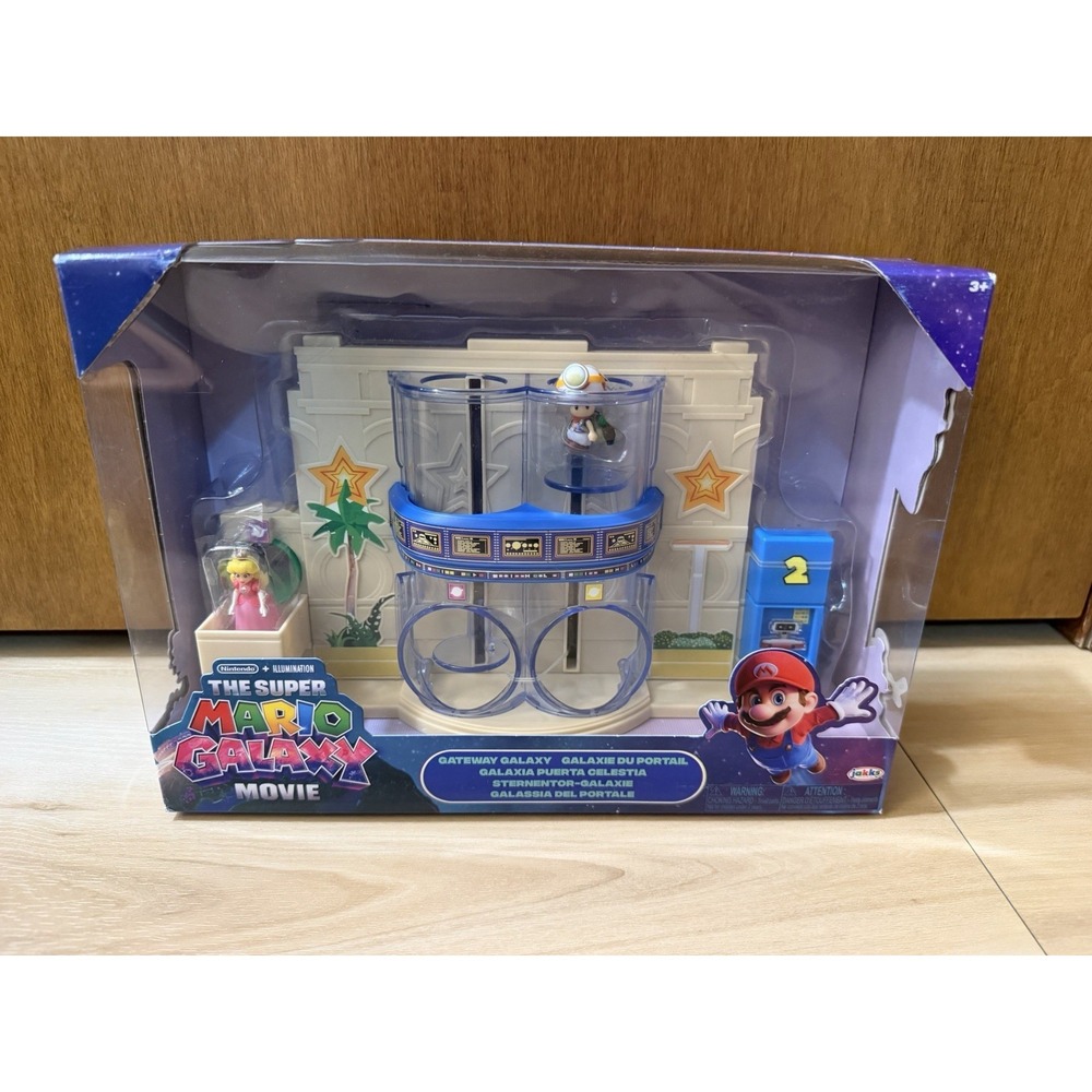 Super Mario Galaxy Movie - Gateway Galaxy Diorama with Peach & Toad Figures